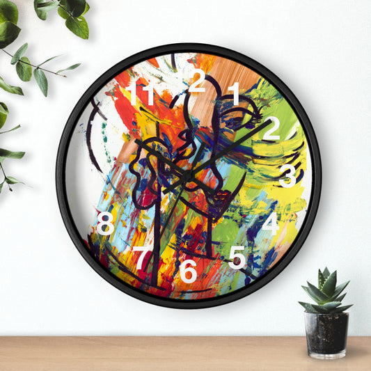Abstract Color Splash Wall Clock – Modern Artistic Home Décor for Living Room, Office & Bedroom