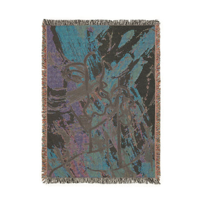 Abstract Art Woven Throw Blanket – Colorful Modern Boho Home Décor for Living Room, Bedroom & Sofa